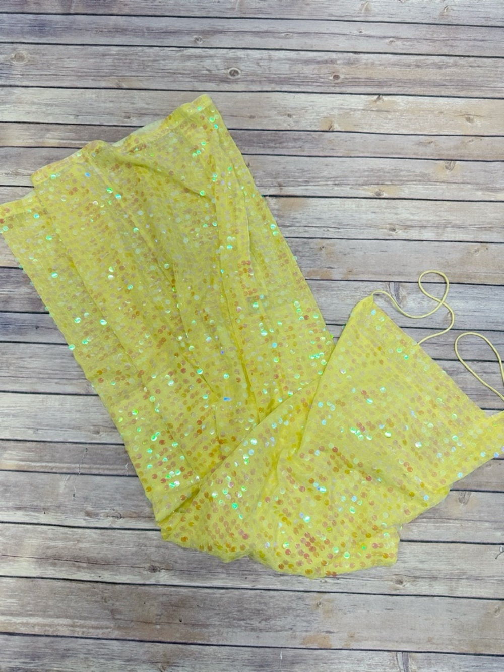 Hugo Women’s Koniya Sequin Midi Yellow Cocktail Dress Size 14 - Picture 4 of 9